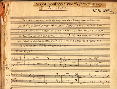 Manuscript of Karl Wiegl Symphony #5